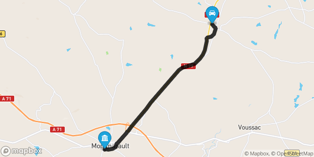 Itinéraire vers Montmarault