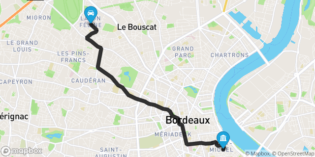Itinéraire vers Bordeaux
