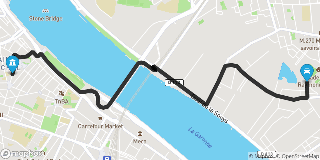 Itinéraire vers Bordeaux