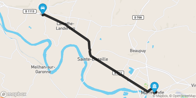 Itinéraire vers Marmande