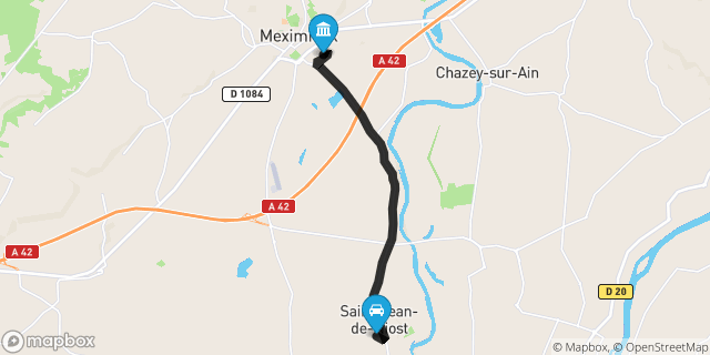 Itinéraire vers Meximieux
