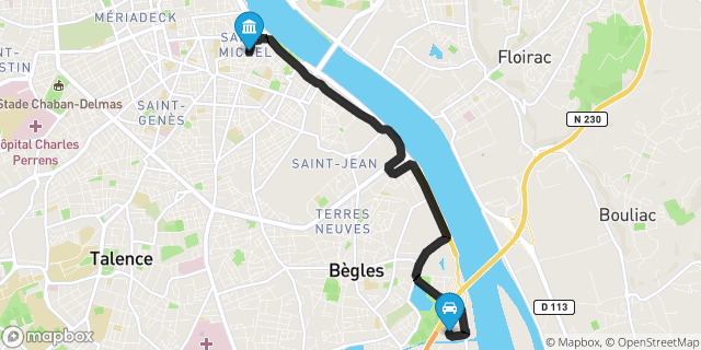 Itinéraire vers Bordeaux