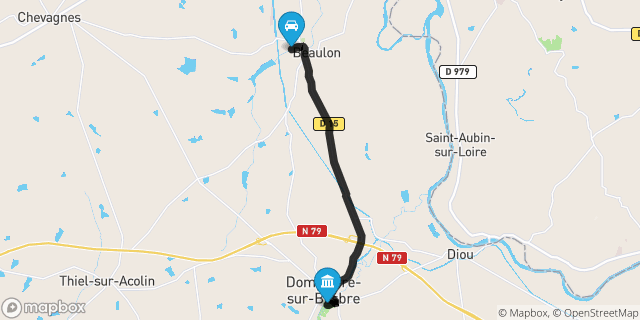 Itinéraire vers Dompierre-sur-Besbre