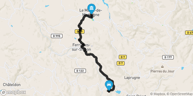 Itinéraire vers Le Mayet-de-Montagne