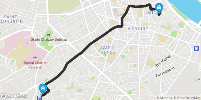 Itinéraire vers Bordeaux