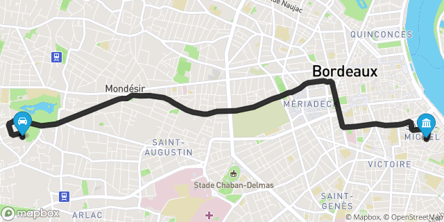 Itinéraire vers Bordeaux