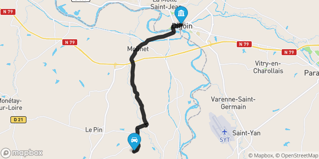 Itinéraire vers Digoin