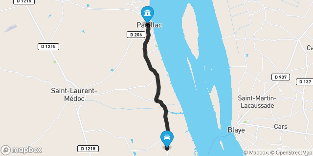 Itinéraire vers Pauillac