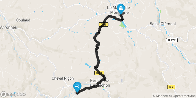 Itinéraire vers Le Mayet-de-Montagne