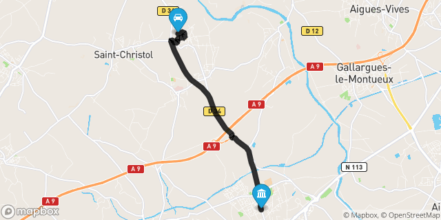 Itinéraire vers Lunel