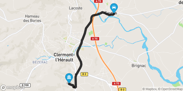 Itinéraire vers Clermont-l'Hérault