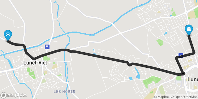 Itinéraire vers Lunel