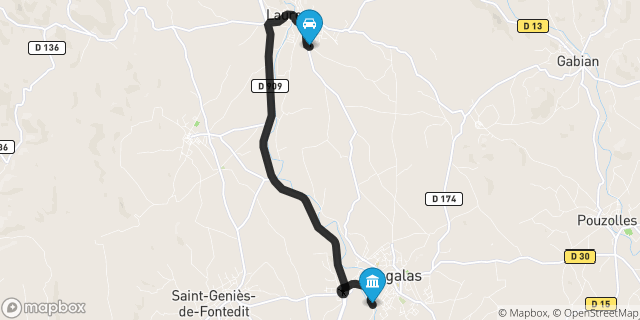 Itinéraire vers Magalas