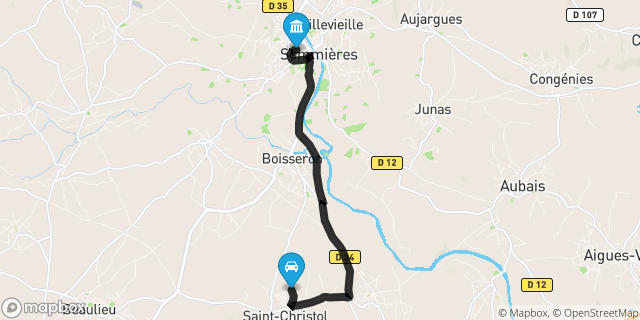 Itinéraire vers Sommières