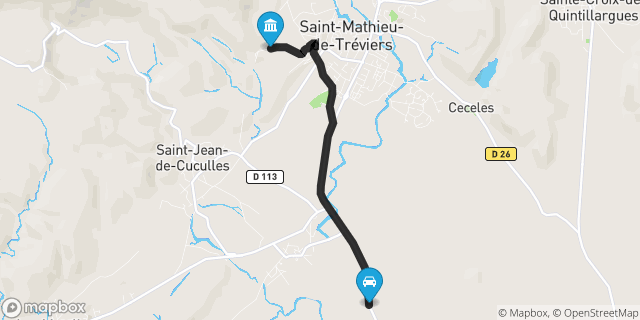 Itinéraire vers Saint-Mathieu-de-Tréviers