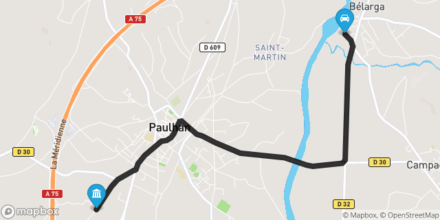 Itinéraire vers Paulhan