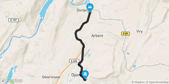 Itinéraire vers Oyonnax