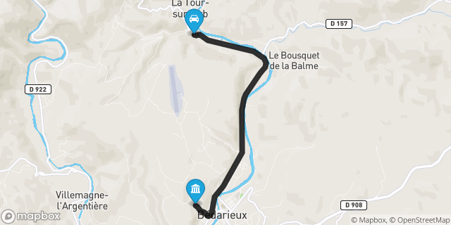 Itinéraire vers Bédarieux