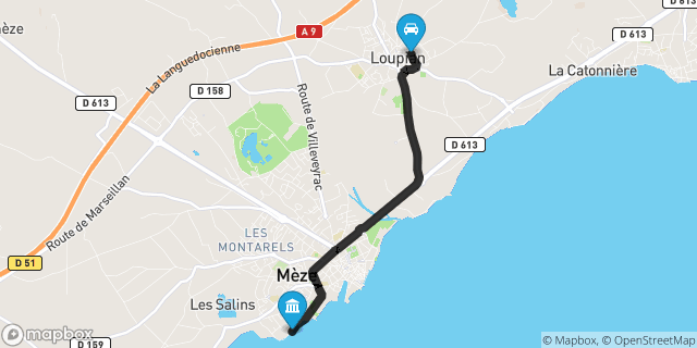 Itinéraire vers Mèze