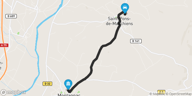 Itinéraire vers Montagnac