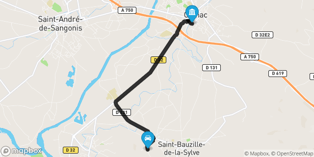 Itinéraire vers Gignac