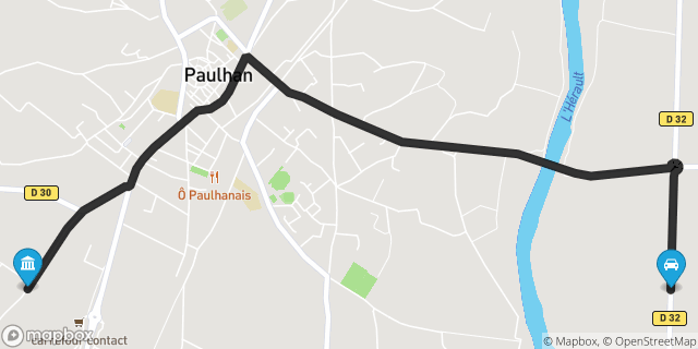 Itinéraire vers Paulhan