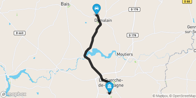 Itinéraire vers La Guerche-de-Bretagne