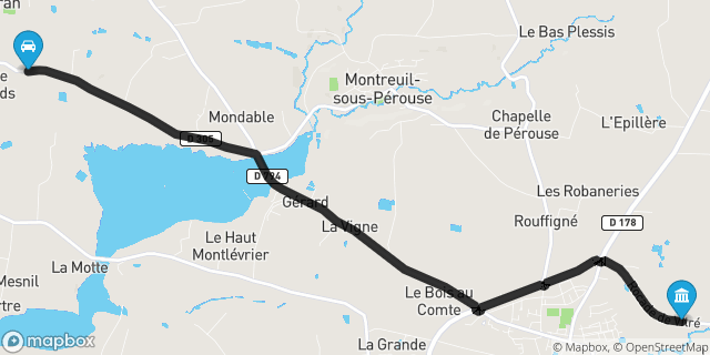 Itinéraire vers Vitré