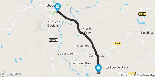 Itinéraire vers Guer