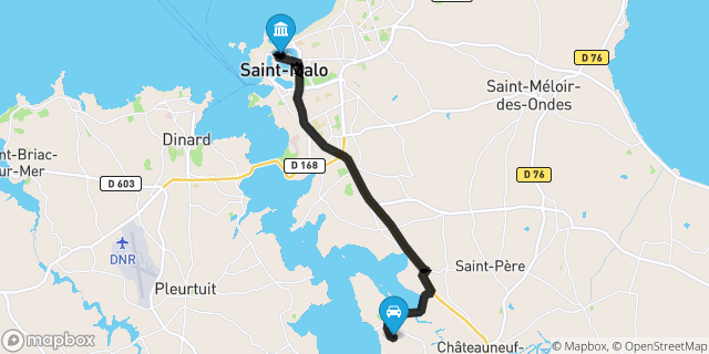 Itinéraire vers Saint-Malo