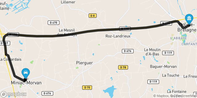 Itinéraire vers Dol-de-Bretagne