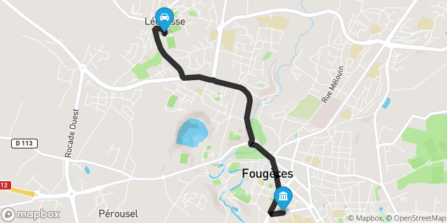 Itinéraire vers Fougères