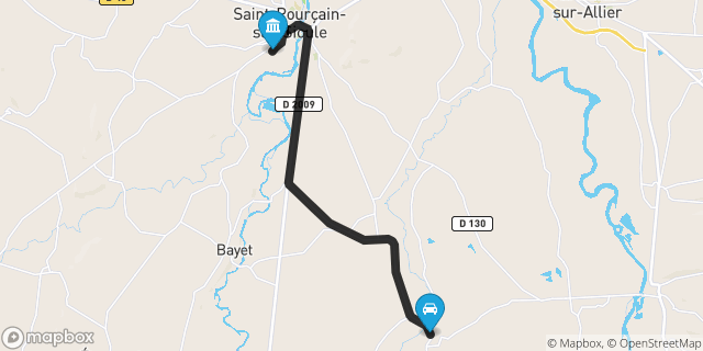 Itinéraire vers Saint-Pourçain-sur-Sioule