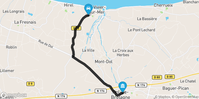 Itinéraire vers Dol-de-Bretagne