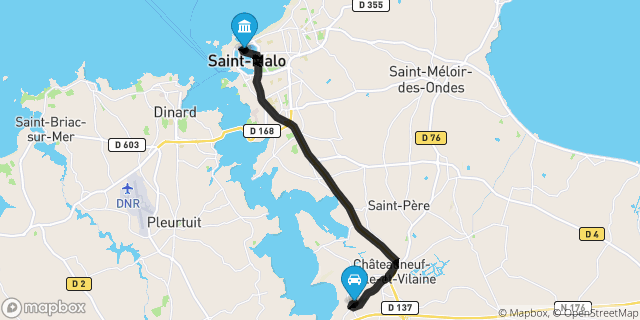 Itinéraire vers Saint-Malo