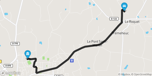 Itinéraire vers Combourg