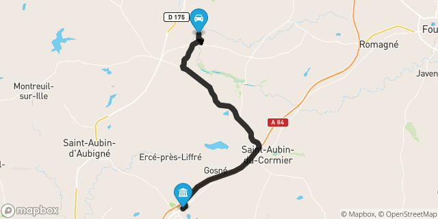 Itinéraire vers Liffré
