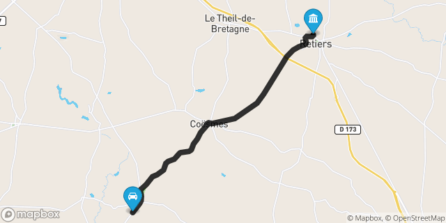 Itinéraire vers Retiers