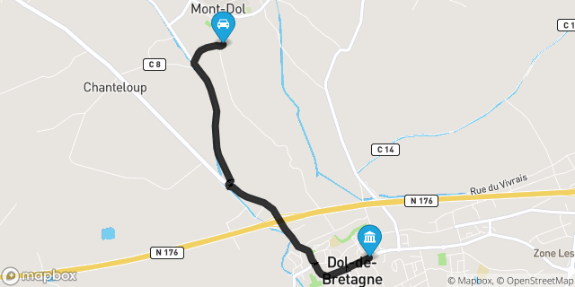 Itinéraire vers Dol-de-Bretagne