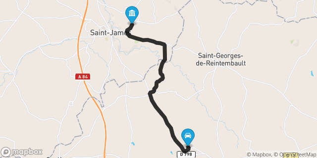 Itinéraire vers Saint-James