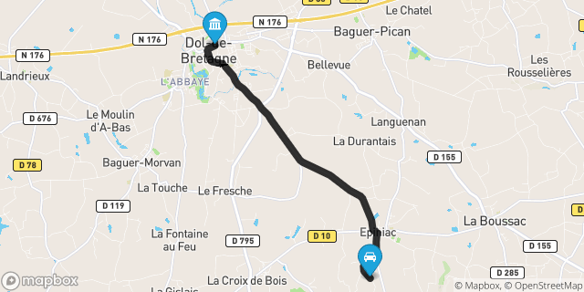 Itinéraire vers Dol-de-Bretagne