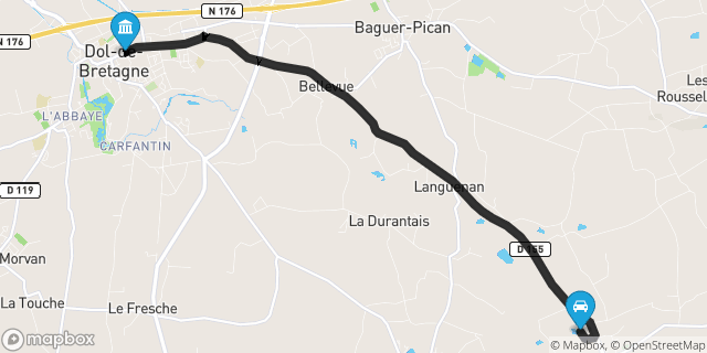 Itinéraire vers Dol-de-Bretagne