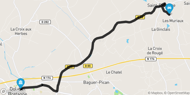 Itinéraire vers Dol-de-Bretagne