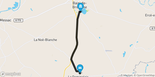 Itinéraire vers Bain-de-Bretagne
