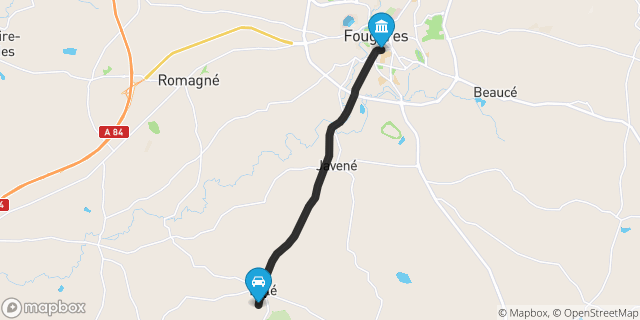 Itinéraire vers Fougères