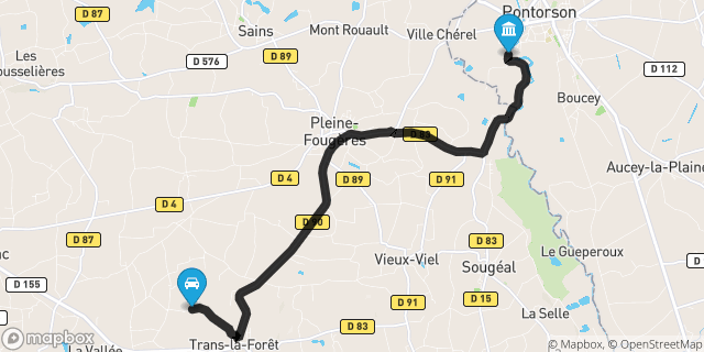 Itinéraire vers Pontorson