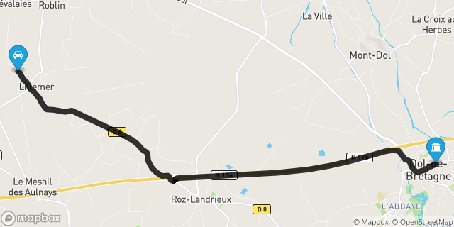 Itinéraire vers Dol-de-Bretagne