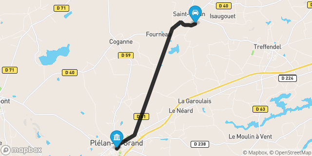 Itinéraire vers Plélan-le-Grand