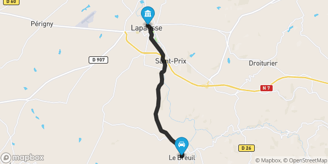 Itinéraire vers Lapalisse
