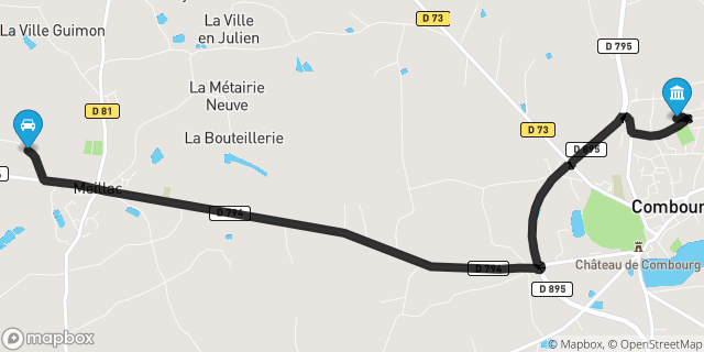 Itinéraire vers Combourg